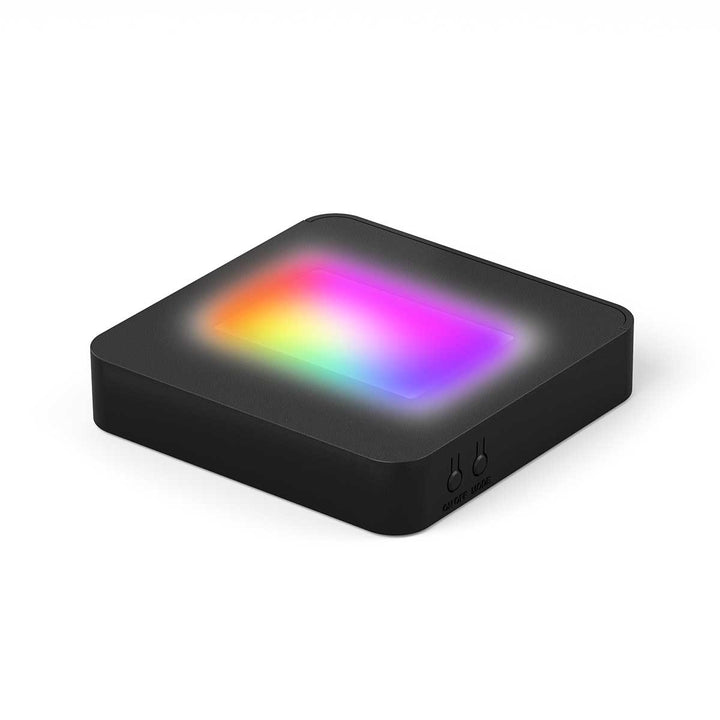 Black multi light base 10×10 cm with colour-changing LED light